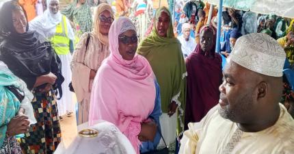 Mahouloud à Bouaké avec le président Kaba Ibrahima